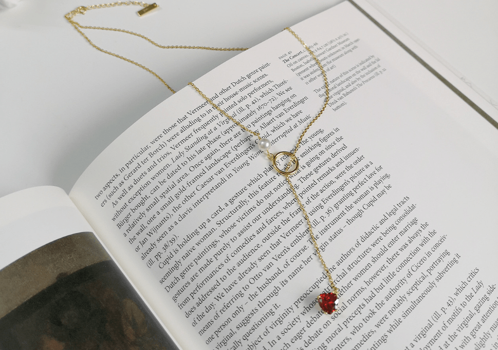Red Heart Necklace S925 - ElineBeryl