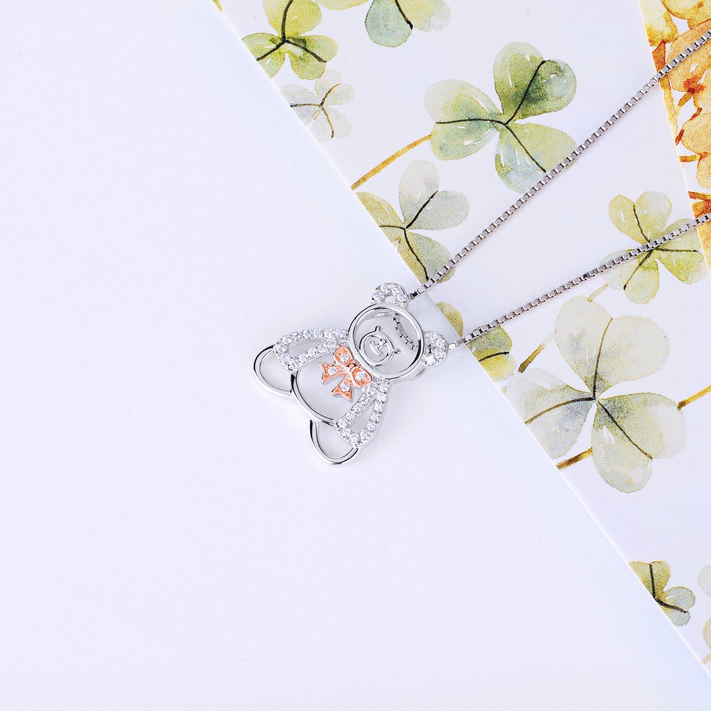 Cute Bear Necklace S925 - ElineBeryl